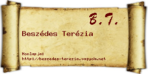 Beszédes Terézia névjegykártya